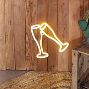 Néon coupe de champagne