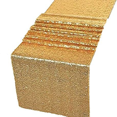 Chemin de table en sequin doré